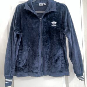 Adidas Navy Blue Fleece Jacket